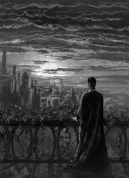 H.P. Lovecraft – La Quête onirique de Kadath l’inconnue : Randolph Carter rêve par trois fois d'une majestueuse cité au coucher de soleil, mais chaque fois il est brutalement arraché du rêve avant d'en voir plus.