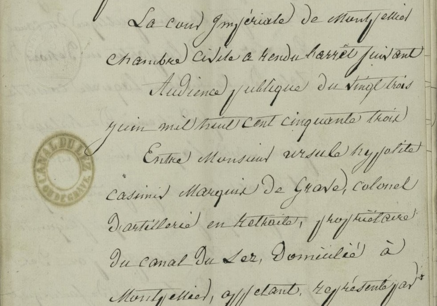 Des documents du XVIIe au XIXe siècle concernant l’histoire du canal du Lez et de la famille de Grave rejoignent la bibliothèque en 1994. 