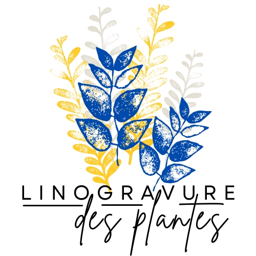 Linogravure avec des plantes | 